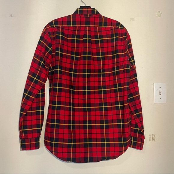 Ralph Lauren classic fit men’s red/black/yellow plaid size medium - Picture 3 of 6